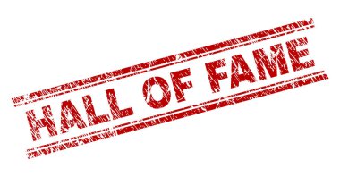 Dokulu Hall Of Fame damga mühür çizik