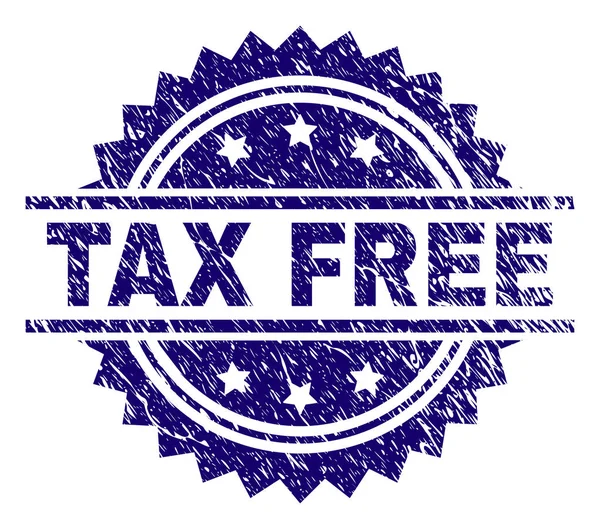Grunge getextureerde belasting gratis stempel-zegel — Stockvector