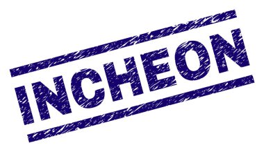 Grunge Incheon damga mühür dokulu