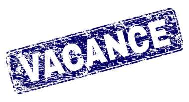 Yuvarlatılmış dikdörtgen damga grunge Vacance çerçeveli