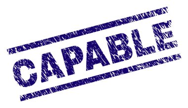 Dokulu yetenekli damga mühür çizik