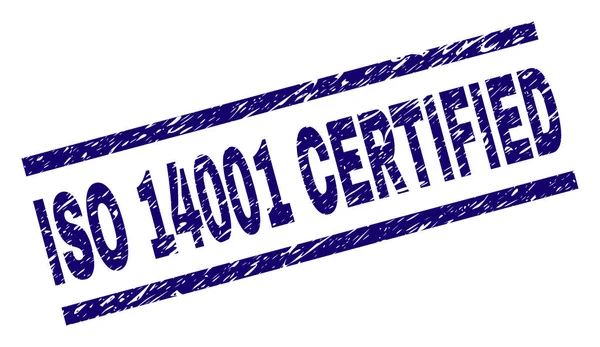 Печать ISO 14001 CERTIFIED — стоковый вектор