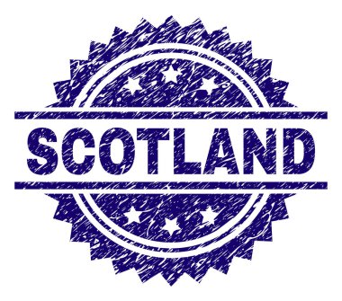 Dokulu İskoçya damga mühür çizik