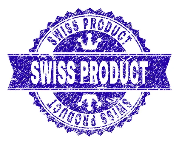 Grunge İsviçre ürün damga mühür kurdele ile dokulu