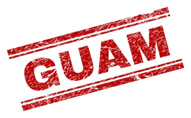 Dokulu Guam damga mühür çizik