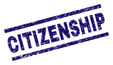 Dokulu vatandaşlık damga mühür çizik