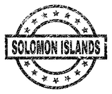Dokulu Solomon Adaları damga mühür çizik