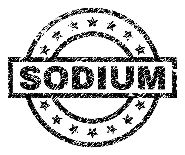 Grunge Texturé SODIUM Stamp Seal — Image vectorielle