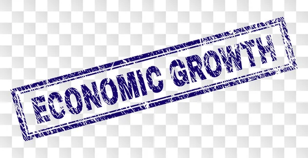 Scratched ECONOMIC GROWTH dreptunghi timbru — Vector de stoc