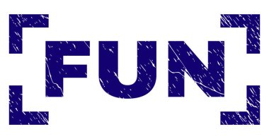 Dokulu eğlenceli damga mühür köşeler arasında çizik