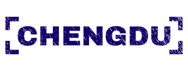 Dokulu Chengdu damga mühür köşeleri içinde çizik