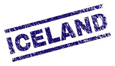 Grunge İzlanda damga mühür dokulu