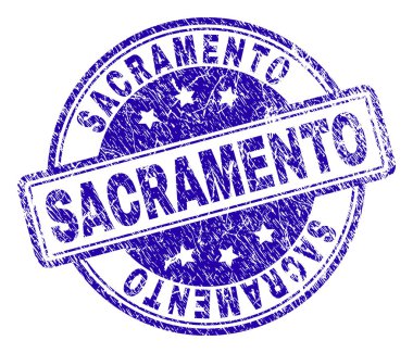 Dokulu Sacramento damga mühür çizik