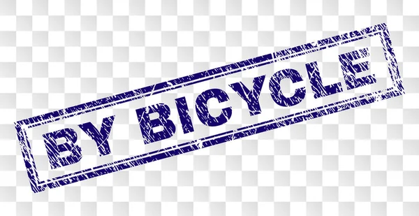 Grunge BY BICYCLE Carimbo retangular —  Vetores de Stock