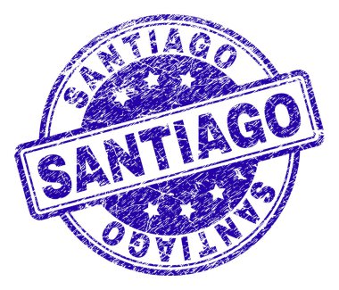 Grunge Santiago damga mühür dokulu