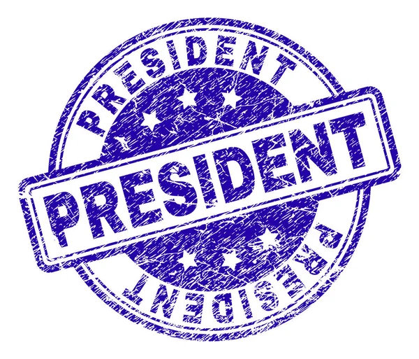 Grunge Textured PRESIDENT Sello de sello — Vector de stock