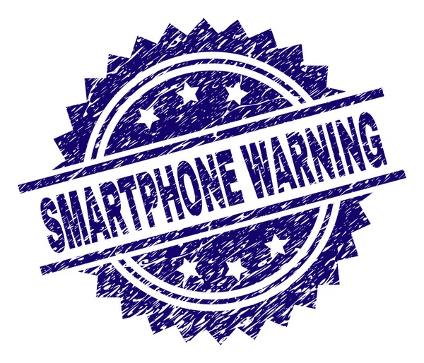 Grunge texturierte Smartphone-Warnstempel Siegel — Stockvektor