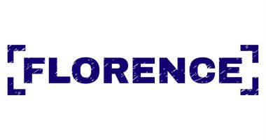 Dokulu Floransa damga mühür köşeler arasında çizik