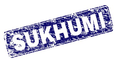 Yuvarlatılmış dikdörtgen damga çizilmiş Sukhumi çerçeveli