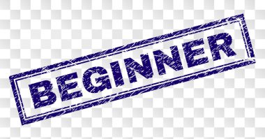 Çizik acemi dikdörtgen damgası