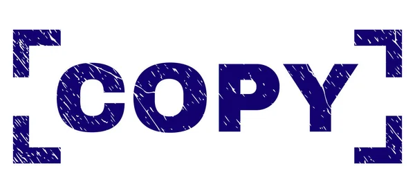Sello de sello de COPY texturizado rayado entre esquinas — Vector de stock