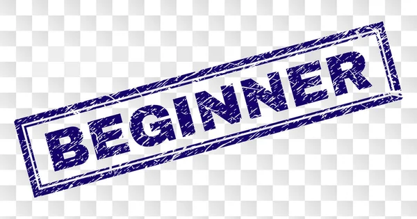 Çizik acemi dikdörtgen damgası