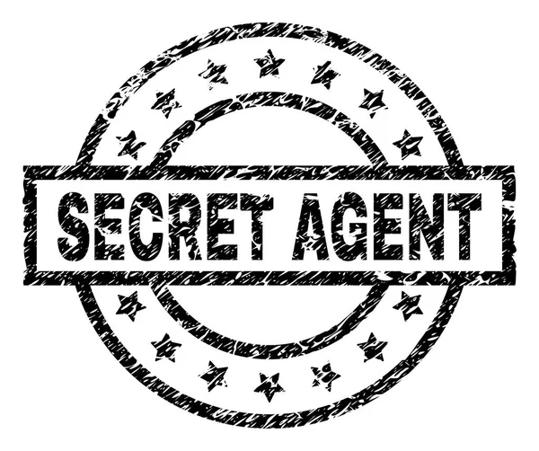 Sello de sello de agente secreto texturizado rayado — Vector de stock