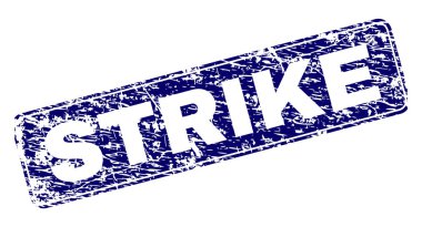 Yuvarlatılmış dikdörtgen damga grunge Strike çerçeveli