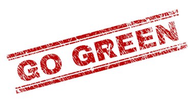 Dokulu git Yeşil damga mühür çizik