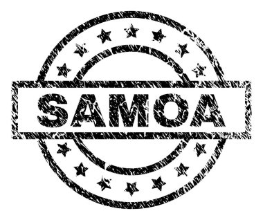 Dokulu Samoa damga mühür çizik