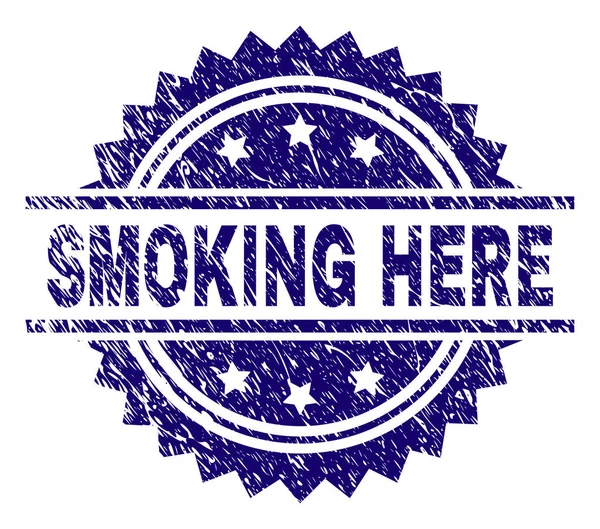 Grunge texturizado SMOKING AQUI selo —  Vetores de Stock