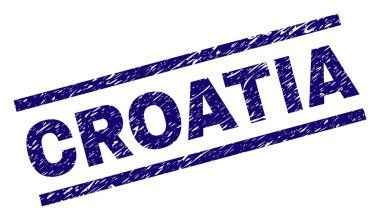 Dokulu Hırvatistan damga mühür çizik