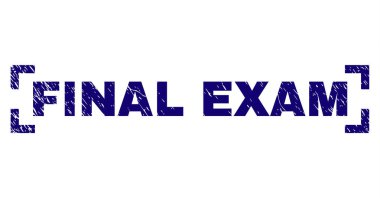 Dokulu Final sınavı damga mühür köşeleri içinde çizik