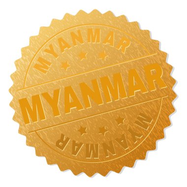 Altın Myanmar rozet damgası