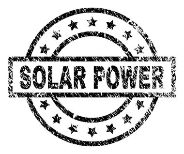 Dokulu güneş enerjisi damga mühür çizik