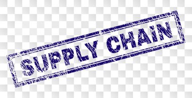 Çizik tedarik zinciri dikdörtgen damgası