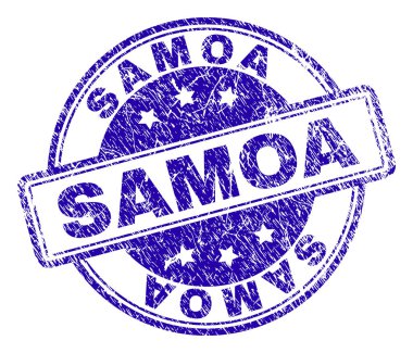 Dokulu Samoa damga mühür çizik