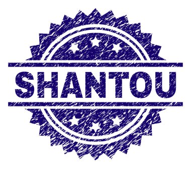 Grunge Shantou damga mühür dokulu