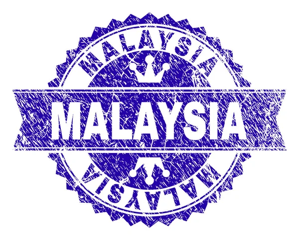Sello de sello con textura Grunge MALAYSIA con cinta — Vector de stock