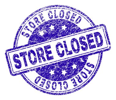 Çizik dokulu dükkan kapalı damga mühür