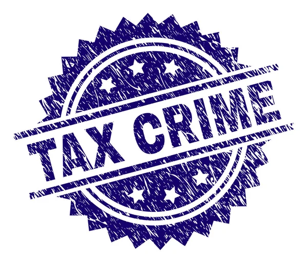 Texturált adó bűnözés pecsétbélyeg karcos — Stock Vector