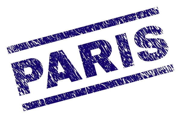 Sello de sello de PARIS con textura rayada — Vector de stock