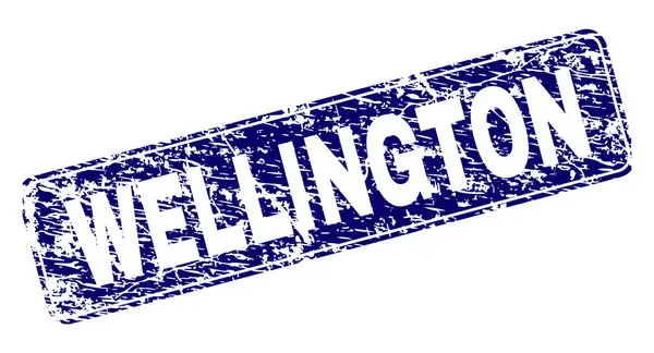 Grunge Wellington gerahmte Rechteckmarke — Stockvektor