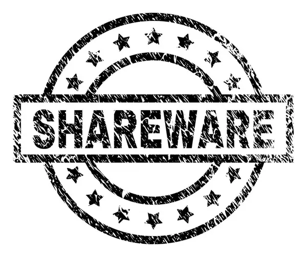 Grunge texturierte Shareware-Stempel — Stockvektor