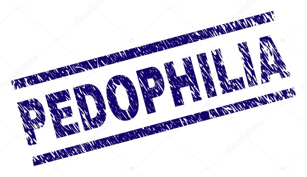 Scratched Textured PEDOPHILIA Stamp Seal