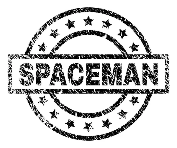 Selo de carimbo de SPACEMAN texturizado Grunge — Vetor de Stock