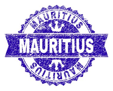 Dokulu Mauritius damga mühür kurdele ile çizik