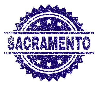 Dokulu Sacramento damga mühür çizik
