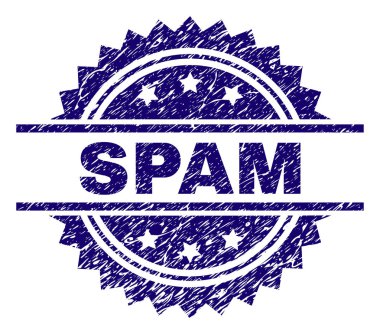 Dokulu Spam damga mühür çizik