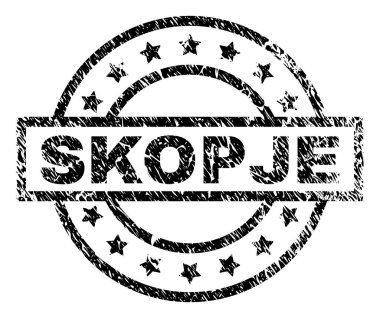 Grunge Skopje damga mühür dokulu